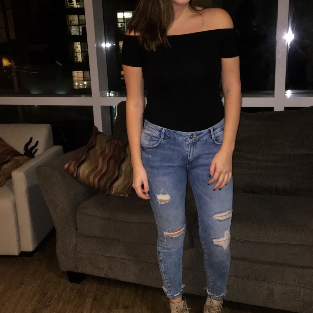 Zara Ripped Skinny Jeans